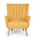 Fauteuil scandinave jaune Manchester - 