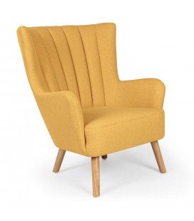 Fauteuil scandinave jaune Manchester