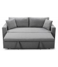 Canapé 3 places convertible tissu gris clair Melbourne - 