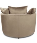 Fauteuil xxl velours taupe Merida - 