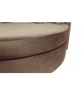 Fauteuil xxl velours taupe Merida - 