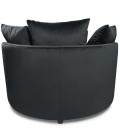 Fauteuil xxl velours noir Merida - 