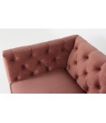 Fauteuil velours rose Miami - 