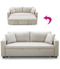 Canapé 3 places convertible tissu beige Melbourne - 