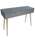 Console 3 tiroirs gris Mulroy - 