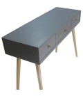 Console 3 tiroirs gris Mulroy - 