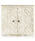 Buffet style oriental avec moulures l85cm bois blanc patiné doré Munich - 