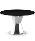 Table ronde verre noir Naples - 