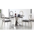 Table ronde verre noir Naples - 