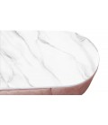 Coiffeuse 1 tiroir velours rose Nashville - 