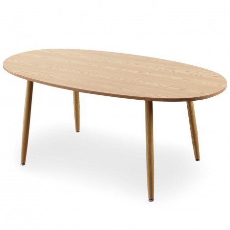 Table ovale scandinave chêne clair Orchy - 