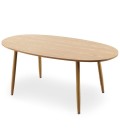 Table ovale scandinave chêne clair Orchy - 