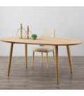 Table ovale scandinave chêne clair Orchy - 