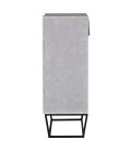 Meuble de chambre Semainier 4 tiroirs effet marbre gris Orlando - 