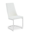 Lot de 2 chaises design simili blanc Oxford - 