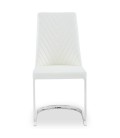 Lot de 2 chaises design simili blanc Oxford - 