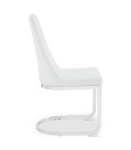 Lot de 2 chaises design simili blanc Oxford - 