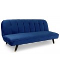 Canapé convertible clic-clac velours bleu Palermo - 