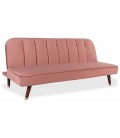 Canapé convertible clic-clac velours rose Palermo - 