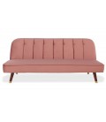 Canapé convertible clic-clac velours rose Palermo - 