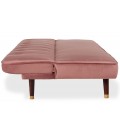 Canapé convertible clic-clac velours rose Palermo - 