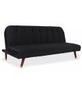 Canapé convertible clic-clac velours noir Palermo - 