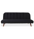 Canapé convertible clic-clac velours noir Palermo - 