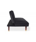 Canapé convertible clic-clac velours noir Palermo - 