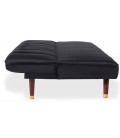 Canapé convertible clic-clac velours noir Palermo - 