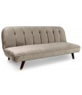 Canapé convertible clic-clac velours taupe Palermo - 