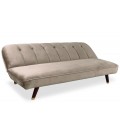 Canapé convertible clic-clac velours taupe Palermo - 