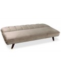 Canapé convertible clic-clac velours taupe Palermo - 