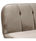 Canapé convertible clic-clac velours taupe Palermo - 