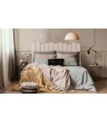 Tête de lit 140 cm tissu beige Phoenix - 