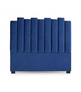 Tête de lit 140 cm velours bleu Phoenix