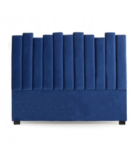 Tête de lit 160 cm velours bleu Phoenix