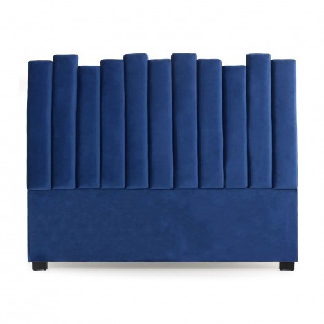 Tête de lit 160 cm velours bleu Phoenix - 