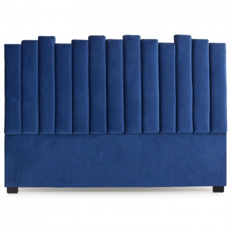 Tête de lit 180cm velours bleu Phoenix - 