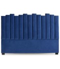 Tête de lit 180cm velours bleu Phoenix - 