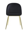 Lot de 2 chaises velours noir Riccardo - 