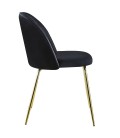 Lot de 2 chaises velours noir Riccardo - 