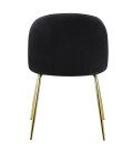 Lot de 2 chaises velours noir Riccardo - 