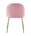 Lot de 2 chaises velours rose Riccardo - 