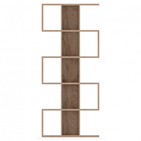 Meuble biblitohèque à étagères zigzag l90cm chêne clair Rijeka - 