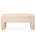 Banquette-coffre tissu bouclette beige Rodney - 