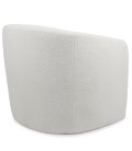 Fauteuil arrondi tissu bouclette blanc Rolf - 