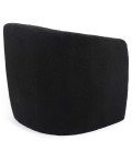 Fauteuil arrondi tissu bouclette noir Rolf - 