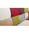 Canapé convertible clic-clac scandinave patchwork multicolore Romany - 