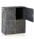 Buffet bois sculpté style oriental 4 portes l70cm bronze patiné Salzburg - 