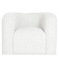 Fauteuil design tissu bouclette beige Sara - 